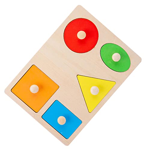 ifundom 1 Satz Geometrie-Puzzle Praktisches Puzzle Baustein Der Früherziehung Logischer Baustein Baustein Regenbogen-bausteine Intelligenzentwicklungsrätsel Holz von ifundom