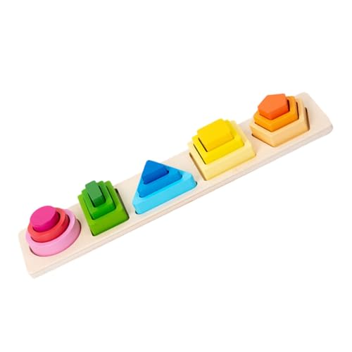 ifundom 1 Satz Geometrie-Puzzle Spielzeuge Bauklötze Bausteine Kinder Spielzeug Puzzlekarte Jigköpfe Magnet Spielzeug Puzzlematte Spielsachen Kinderspielzeug Magnetspielzeug Holz Colorful von ifundom