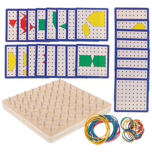 ifundom 1 Satz Grafik-Array-Board für kinderspielzeug Educational Toys Nagelbrett- Kinderbrille Lehrtafel Geoboard aus Holz für Eisen von ifundom