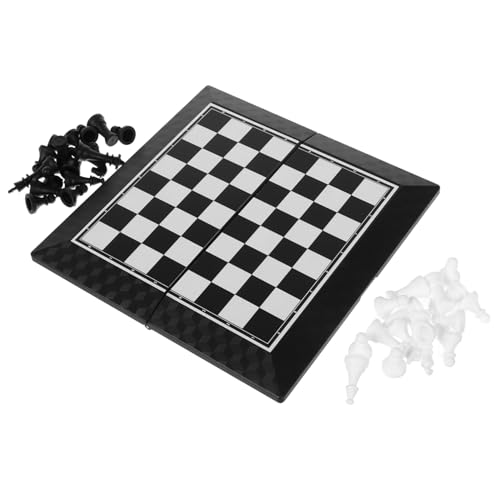 ifundom 1 Satz Gummi Schach Zusammenklappbares Schachbrett Schachbretter Zusammenklappbares Schachbrett Internationales Schachbrett Schachspiel Checker Brettspiel Tisch Bildung von ifundom