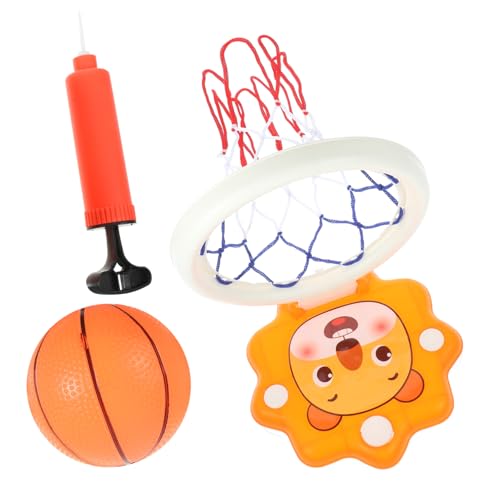 ifundom 1 Satz Hängender Basketballständer Tür Schwimmbad drinnen Spiele Reifen Indoor-Basketballkörbe Mini-Basketballkorb Indoor Mini-Cartoon-Basketballständer Plastik Orange von ifundom