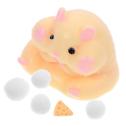 ifundom 1 Satz Hamsterknödel Sensorisches Quetschspielzeug Squeeze-Stress-Spielzeug Kleines Hamsterspielzeug Kleine Hamsterspielzeuge Spielzeug Zum Kneifen Von Tieren Yellow von ifundom