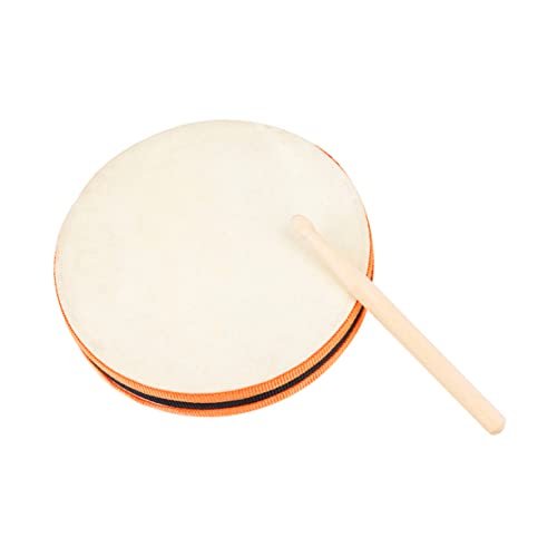 ifundom 1 Satz Handtrommel Aus Schaffell Lernspielzeug Trommel Mit Trommelstock -Percussion-Spielzeug Kindertrommel Musikspielzeug Für Babys Musikspielzeug Für Kinder Hölzern von ifundom