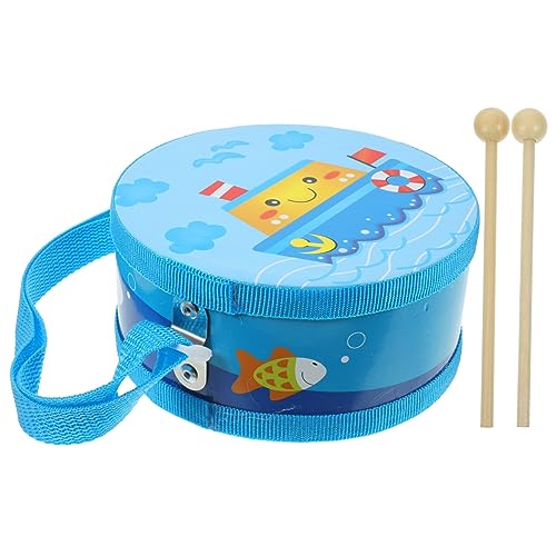 ifundom 1 Satz Handtrommel Musikspielzeug -Tamburin Snare-Drum-Kit kinderinstrumente Kinder musikinstrumente Holztrommelinstrument Schlaginstrument für Kleinkinder hölzern Blue von ifundom