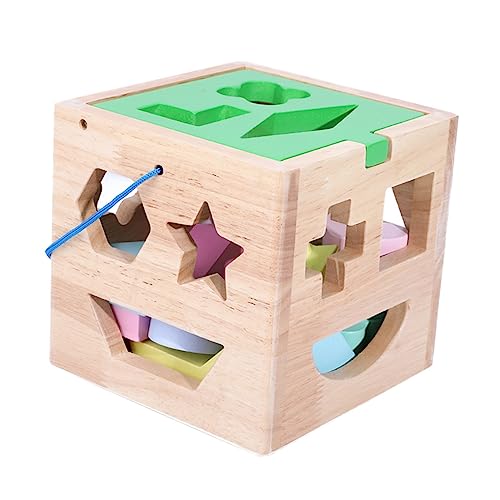 ifundom 1 Satz Holzblock dartscheibe Toys kinderdecken The Edith Eger barn geometrische Bausteine geometrische Holzblöcke frühpädagogisches Angebot hölzern von ifundom