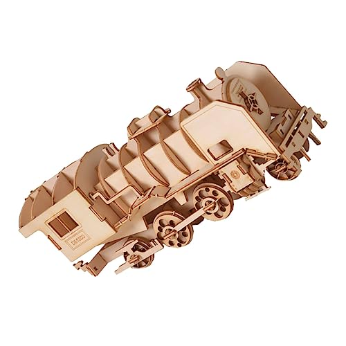 ifundom 1 Satz Holzpuzzles Für Kinder 3D-Puzzle Für Jugendliche Mechanische Rätsel 3D-Zug-Puzzle 3D-Puzzles Für Kinder Modelleisenbahn Aus Holz Für Jungen Kinderpuzzles Aus Holz Bambus von ifundom