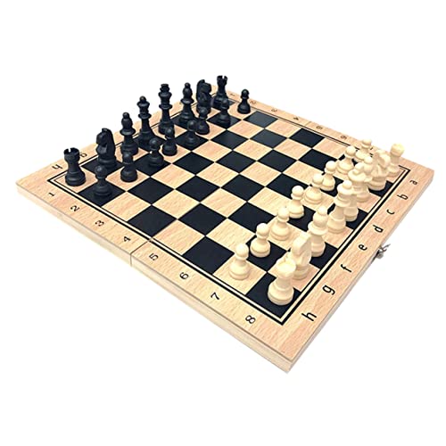 ifundom 1 Satz Internationales Schach Spiel Spiele Schach Brettspiele Klappbares Schachspielzeug Faltschach Aus Holz Holzschach Für Faltschach Westschach Holz von ifundom