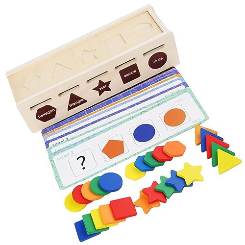 ifundom 1 Satz Klassifikations-lernbox Zur Farbklassifizierung Lernspielzeug Für 2 Jährige Tragbare Passende Spielzeuge Lernspielzeug Für 2-jährige Puzzle Holzspielzeug Hölzern von ifundom