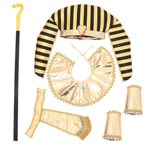 ifundom 1 Satz -Kleidungszubehör Halloween-Outfit Halloween-Performance-Kostüm nachgeahmtes Aufführungskostüm nachgeahmtes Auftrittsoutfit Halloween-Requisite Abs Golden von ifundom