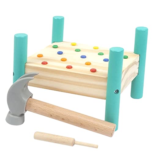 ifundom 1 Satz Klopfspielzeug Klopfspiel Spielzeug Gehirnspielzeug Kinder spielset kinderwerkbank werkbänke für Kinder Fantasie schlagendes Spielzeug pädagogisches Spielzeug hölzern Green von ifundom