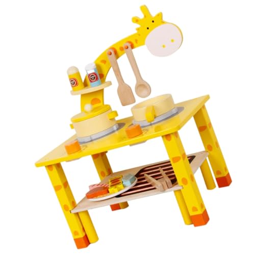 ifundom 1 Satz Kochspielzeug Lebensmittelspielzeug Klein Kinderküche Spielzeugnahrung Gefälschtes Essen Kinderspielzeug Küchenspielzeug Grillspielzeug Holz Yellow von ifundom