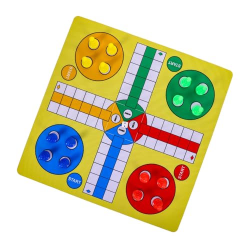 ifundom 1 Satz Ludo-Schachspiel Reiseschach Tabletop-Spiele magnetisches Spiel Fliegendes Schachspiel Ludo-Spielset Schachset Flugschach lustiges fliegendes Schach Plastik Yellow von ifundom