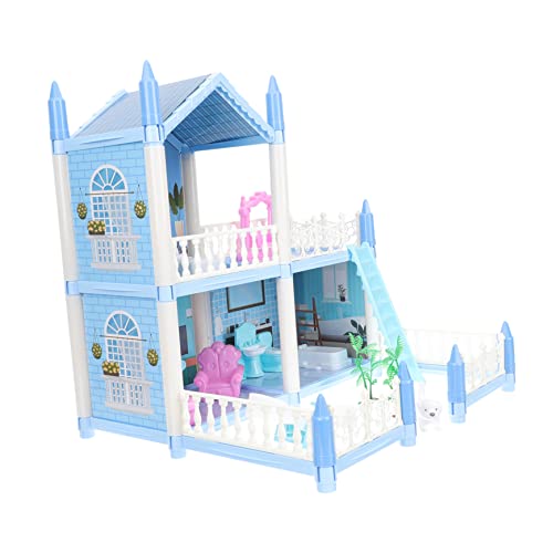 ifundom 1 Satz Märchenschloss Mini- Puppenhaus Bausatz Puppenhaus-Bausatz interaktives Toys großes Villa-Schlossspielzeug Schloss-Puppenhausmodell Abs von ifundom