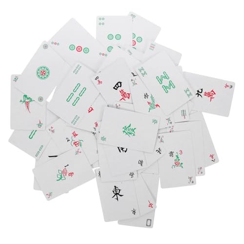 ifundom 1 Satz Mah-jongg-Spielkarten Wasserdicht Kartenspiel Chinesische Spielkarten - Jongg Outdoor-Mahjong-Fliesen Reise-Mahjong-Karte Chinesische Mahjong-Spielkarte Mahjong-Karten Poker von ifundom