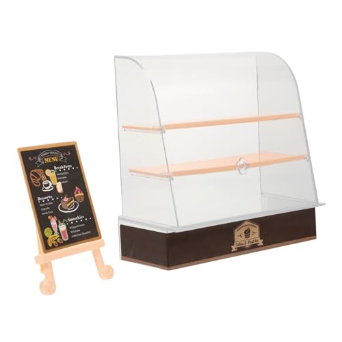 ifundom 1 Satz Miniatur-kuchenschrank Mini-dessertschrank Puppenhausmöbel Puppenhaus Schrank Miniaturschränke Mini Bäckerei Vitrine Simulation Mini-Schrank Puppenhaus Kuchenschrank Plastik von ifundom