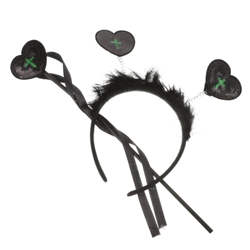 ifundom 1 Satz Party-stirnband Leistungsstütze Party-cosplay-accessoires Einzigartiges Stirnband Kopfschmuck Requisiten Halloween-elemente-stirnband Haarschmuck-requisite Plastik Black von ifundom