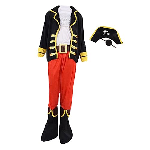 ifundom 1 Satz Piraten-Performance-Kostüm Cosplay-Kostüme Kinderkostüm Piratenmantel kinderkostum Halloween Costume Halloween Kinder Halloween-Piratenkostüm Piraten-Requisite Polyester von ifundom