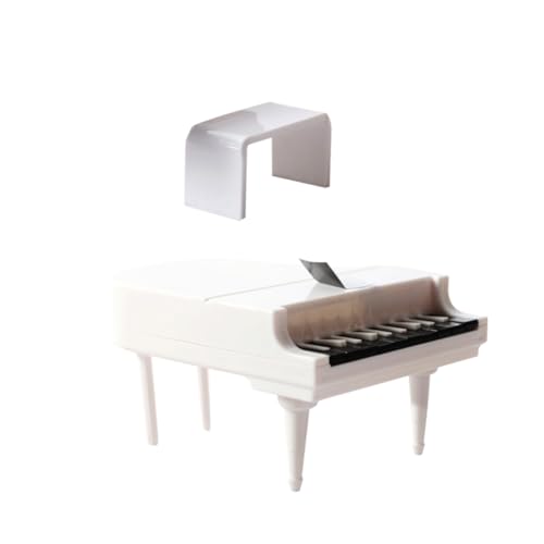 ifundom 1 Satz Puppenhaus-Klavier Mini- Möbel Miniklavier für Miniatur-Klaviermodell Mikrospielzeug für kinderspielzeug Mini-Klavier Mini-Piano-Modell Weiß von ifundom