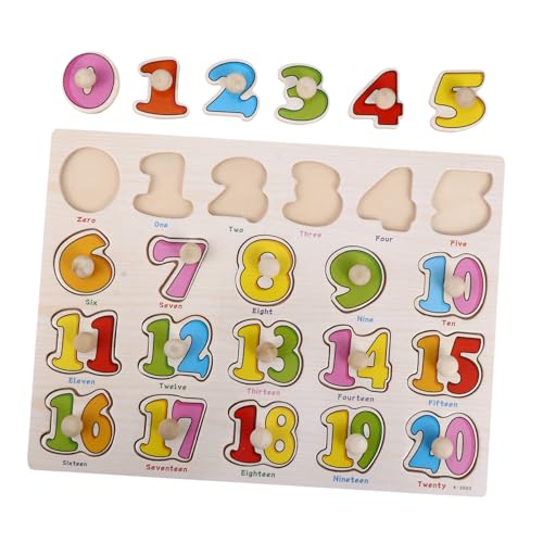 ifundom 1 Satz Puzzle Knopf Kleinkindspielzeug laubsägen für rätsel für Toys holzspielsachen Fun Toy pädagogisches Rätsel zum frühen Lernen hölzern Colorful von ifundom