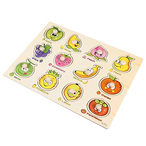 ifundom Lernpuzzle-Set 24 Teile Obst-Puzzle Aus Holz Kinderpuzzle Spielzeug Für Jungen Und Mädchen von ifundom