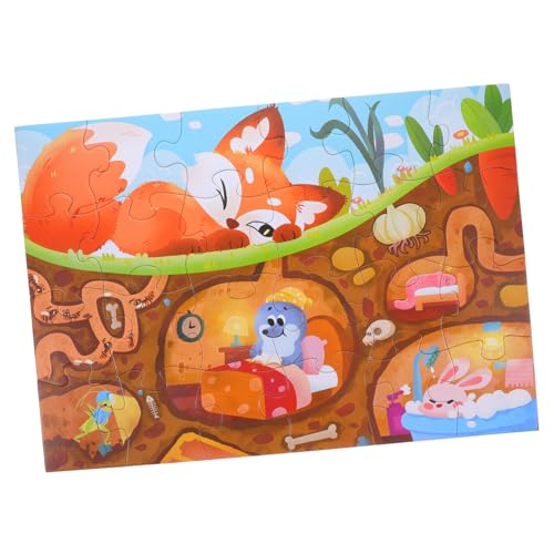 ifundom 1 Satz Puzzle für kinderbeschäftigung Puzzle witziges brettspiele Kinderfamilienpuzzle Collab Kinderpuzzles im Alter von 3-5 Jahren Fuchs-Geheimrätsel Papier von ifundom