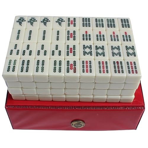 ifundom 1 Satz Reise Freizeit Mahjong kleines Mahjong-Kit Mahjong-Spielzeug Mini-Mahjong-Kit tragbares Mahjong-Spiel Mahjong Spiele Mahjong Game Familienspiel Mahjong für zu Hause Acryl von ifundom