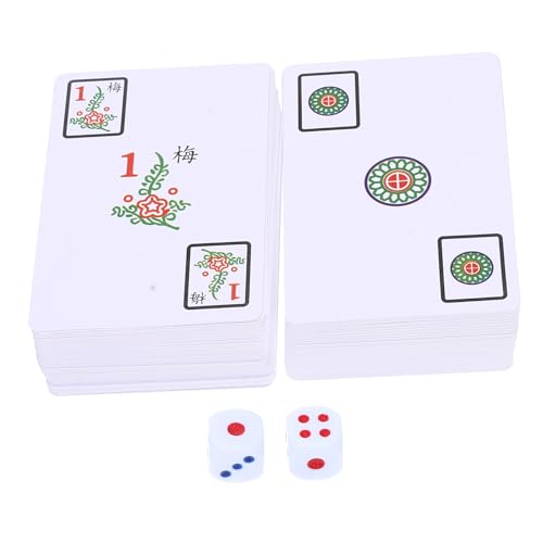 ifundom 1 Satz Reise-Mahjong-spielsteine Requisiten Für Reisespiele Party-Mahjong-kartenset Spiel Mahjong-Karte Lustiges Mahjong-kartenspielzeug Reise-Mahjong-kartenspielgerät Colorful PVC von ifundom