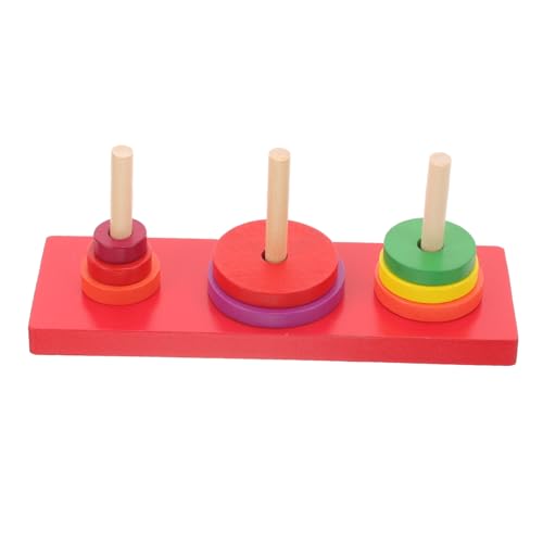 ifundom 1 Satz Ringstapelturm Spielzeug dartscheibe Kinder kinderl Langlebig hürden Kinder Jakobsweg stabmixwe b Toys Children Puzzle-Stapelturm aus Holz Stapelblöcke Hölzern von ifundom