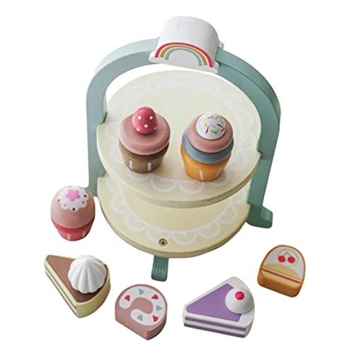 ifundom 1 Satz Satz Simulation Kuchen für spielzeuge für kinderknallzeug Kuchen Set Rollenspiel Cupcake-Handwerk Kind Puppenzubehör hölzern von ifundom