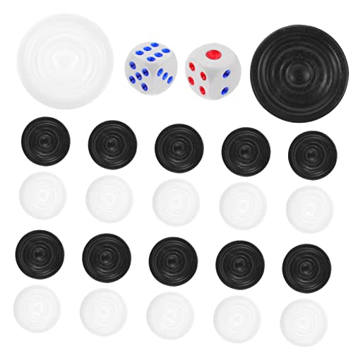 ifundom 1 Satz Schachfiguren Backgammon-schachchips Backgammon-zubehör Reise-Backgammon Backgammon-Spiel Backgammon-würfel Backgammon-Brett Kunststoff-Checker Plastik von ifundom