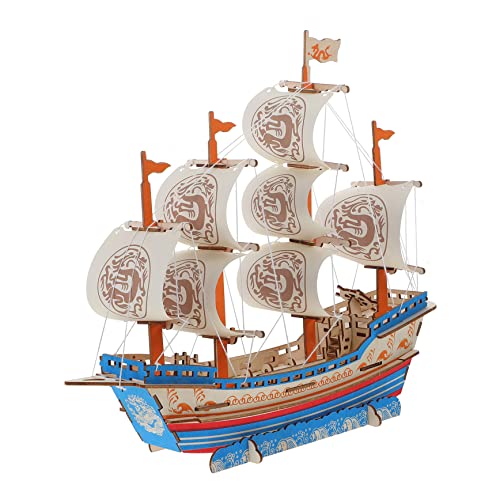 ifundom 1 Satz Segelmodell inneneinrichtung Home Decor Erwachsene Puzzle modellboot Piratenschmuck Hobby-Kits für Erwachsene Schiffsmodellbausätze zum selber Bauen Holz von ifundom