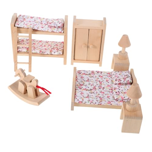 ifundom 1 Satz Spielzeugset Für Vintage Wohnkultur Mädchen Kinderspielzeug Handspielzeug Röhrenlampen Kindermöbel Vorschulspielzeug Kleines Blasenaquarium Khaki Holz von ifundom