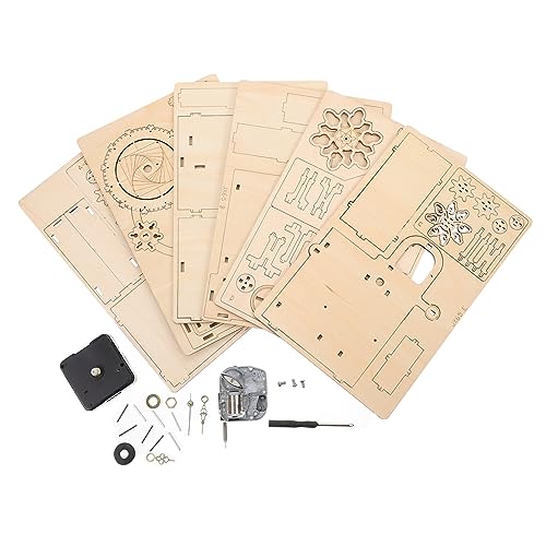 ifundom 1 Satz Stifthalter Aus Holz Uhr-bausatz Selber Machen Puzzle DIY-Desktop-Ornament Holzstifthalter DIY-bleistiftbehälter DIY Schreibwarenbehälter DIY Musik Stifthalter Brown Hölzern von ifundom