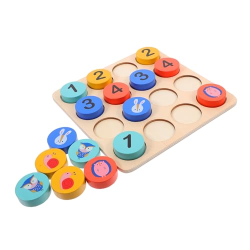 ifundom 1 Satz Sudoku-Spiel Tragbare Requisiten Kinderschachbrett Zauberstab Für Puzzle Handgefertigtes Ovaler Korb Aus Rattan Automatisches Mini- Holz von ifundom