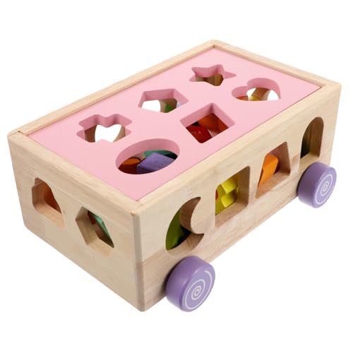 ifundom 1 Satz Tierbaustein Auto Animals Toys for Puzzle Children's Handmade Toy spielzeuge für bausteine Auto Frühpädagogisches LKW aus Holz hölzern Colorful von ifundom