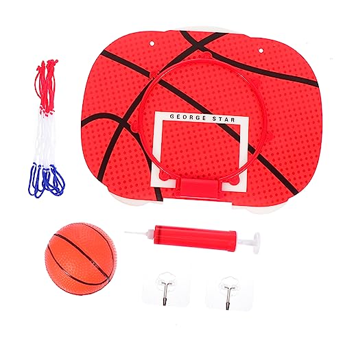 ifundom 1 Satz Wandmontierter Basketballkorb Aquariumdekorationen Fee-Modell Schwelle Liner Kette Mini-Dekoration Indoor-Basketballständer Basketball Spiel Kugelkorb Abs rot von ifundom