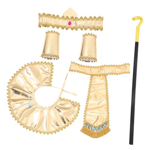 ifundom 1 Satz -kleidungszubehör Halloween-kostüm des Ägyptischen Nachgeahmtes Aufführungskostüm Halloween-Cosplay-kostüm Cosplay-Outfit Ägyptische Accessoires Golden Stoff von ifundom