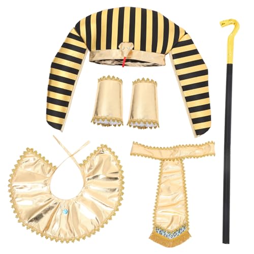 ifundom 1 Satz -kleidungszubehör Verkleidungskostüm Für Party Halloween-Requisite Party-Cosplay-Requisite Party- -kostüm -Outfit-Set Ägyptisches -kostüm Stoff Golden von ifundom