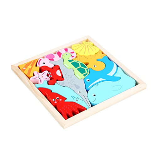 ifundom 1 Satz tierisches dreidimensionales Puzzle Stielspielzeug Säuglingsspielzeug magnetisches Kinderspielzeug kinderzimmerdeko Puzzle rätsel kreative Rätsel Holz von ifundom