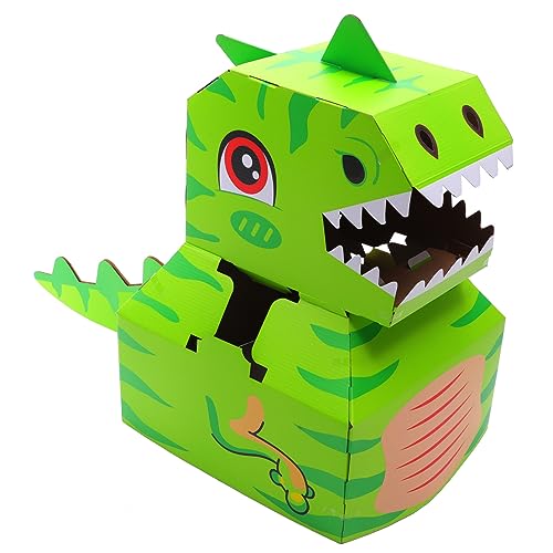 ifundom 1 Satz tragbarer Karton Dinosaurier-Modellspielzeug Spielhaus aus Pappe für Kinder basteln für Kinder bastelmaterial für Kinder tragbare DIY-Spielzeug-Dinosaurier Papier Green von ifundom