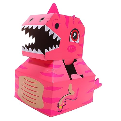 ifundom 1 Satz Tragbarer Karton Dinosaurier-kartonhelm Tierkostüm Pappe Dinosaurier-Spielzeug Dinosaurier-kostüm Aus Pappe Spielzeug Aus Starkem Faltkarton Kind Papier Falten Kunsthandwerk von ifundom