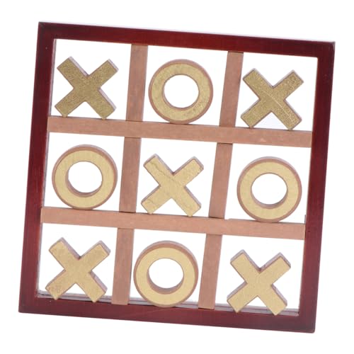 ifundom 1 Satz xo Schach interaktives Interactive Toys holzsteckspiel familienbrettspiel familienspiel Lernspiel Schachspielzeug aus Holz Schachbrettspiel hölzern Brown von ifundom