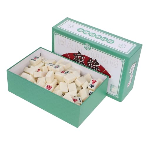 ifundom 1 Schachtel Mini-Mahjong-Steine Mini-Mahjong-Kit chinesisches Mahjong-Spiel Miniatur-Mahjong-Kit Interessantes Mahjong-Kit Miniatur-Mahjong-Fliesen Mahjong für unterwegs Melamin von ifundom