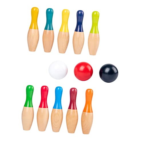 ifundom 1 Set Bowlingkugel Aus Holz Kinderspielzeug Zubehör Für Mädchen Mädchenspielzeug Outdoor Für Mädchenspielzeug Sportspielzeug Mini Bowling Für Kleinkinder Für Jungen von ifundom