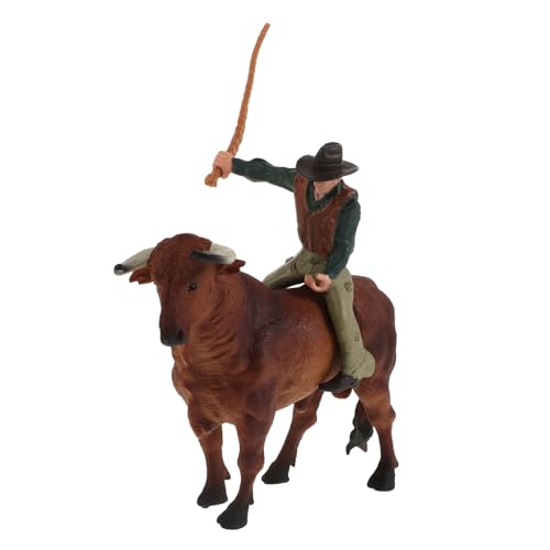 ifundom 1 Set Cowboy Modell Spielzeug Western Cowboy Statue Cowboy Spielzeug Bullenreiter Spielzeug Stierfigur Spielzeug Cowboy Zubehör Für Männer Cowboy Figur Spielzeug von ifundom