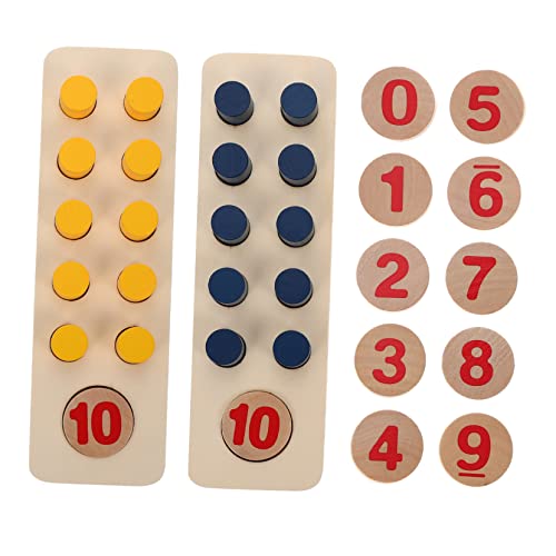 ifundom 1 Set Digitale Berechnung Rack Leuchte Lehre Ausrüstung Flash Gadget Dispenser Lehre Spiele Grundschule Anhänger Holz von ifundom