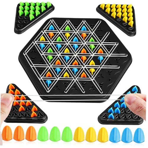 ifundom 1 Set Dreieckskette Schachkette Dreiecksschachspiel Schachbrettspiel Geometrisches Schachspiel Multiplayer Brettspiel Iq Spiele Dreiecksschachbrett Multiplayer Schach von ifundom