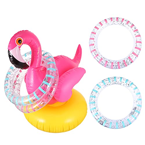 ifundom 1 Set Flamingo Zwinge Ringwurfspiel Fürs Schwimmbad Wurfringe Fürs Schwimmbad Flamingo Wurfspiel Aufblasbarer Wurfring Wurfring Wurfspiel Aus PVC von ifundom