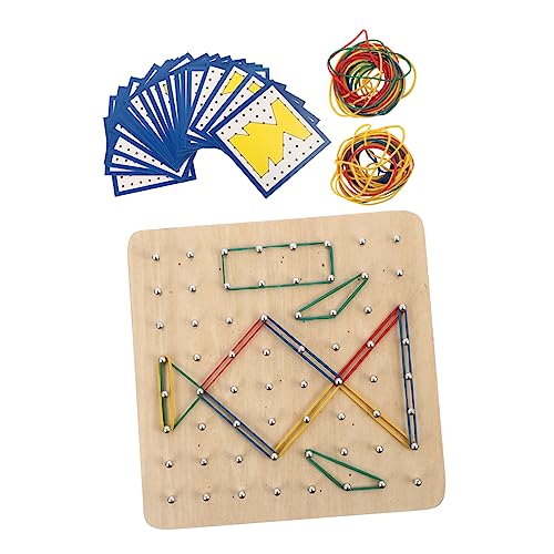 ifundom 1 Set Geoboard Pegboard Holz Nagelbrett Geometrische Form Lernwerkzeuge von ifundom