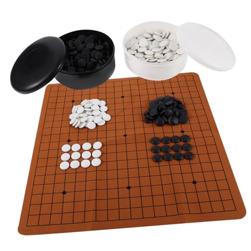 ifundom 1 Set Go Schach Spielzeug Schachbrett Go Schach Kit PVC Fünf In Einer Reihe Schach von ifundom